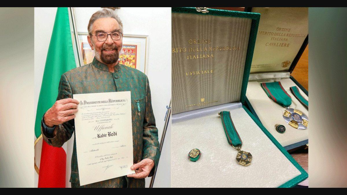 Veteran actor Kabir Bedi awarded Italy's civilian honour 'Order of Merit'_60.1