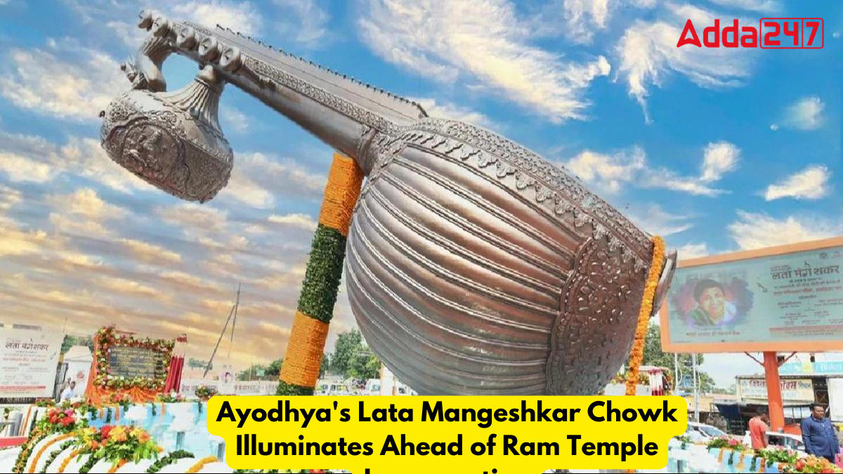 Ayodhya's Lata Mangeshkar Chowk Illuminates Ahead of Ram Temple Inauguration_60.1