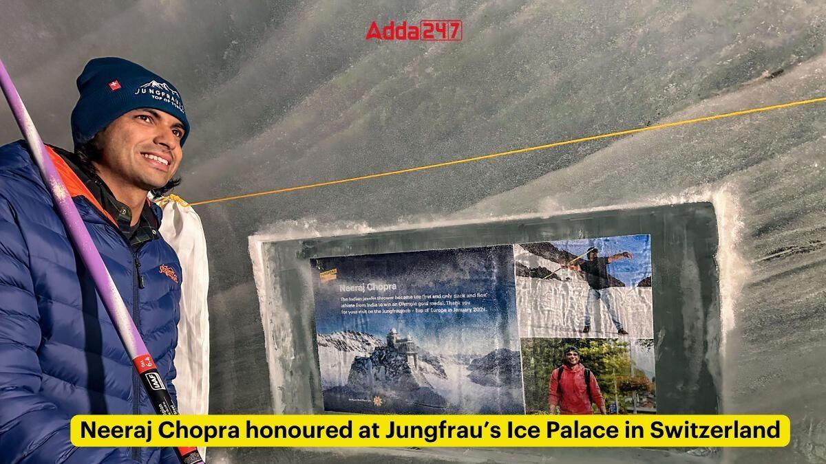 Neeraj Chopra honoured at Jungfrau's Ice Palace in Switzerland_60.1