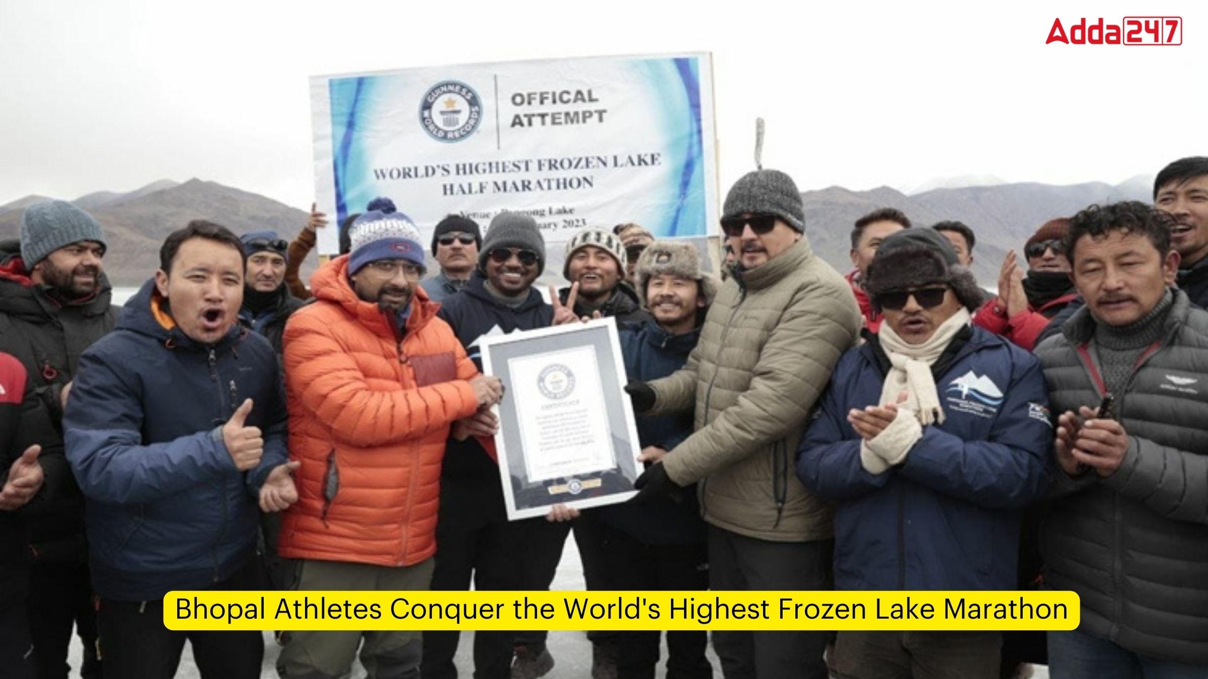 Bhopal Athletes Conquer the World's Highest Frozen Lake Marathon
