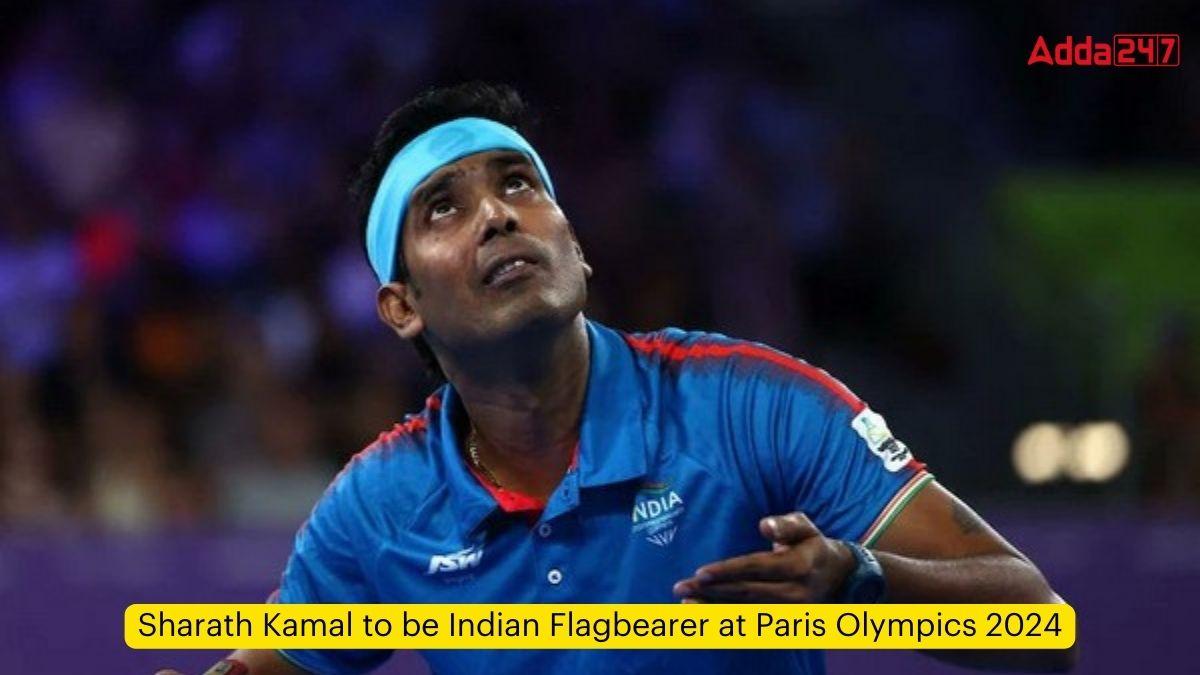 Sharath Kamal to be Indian Flagbearer at Paris Olympics 2024