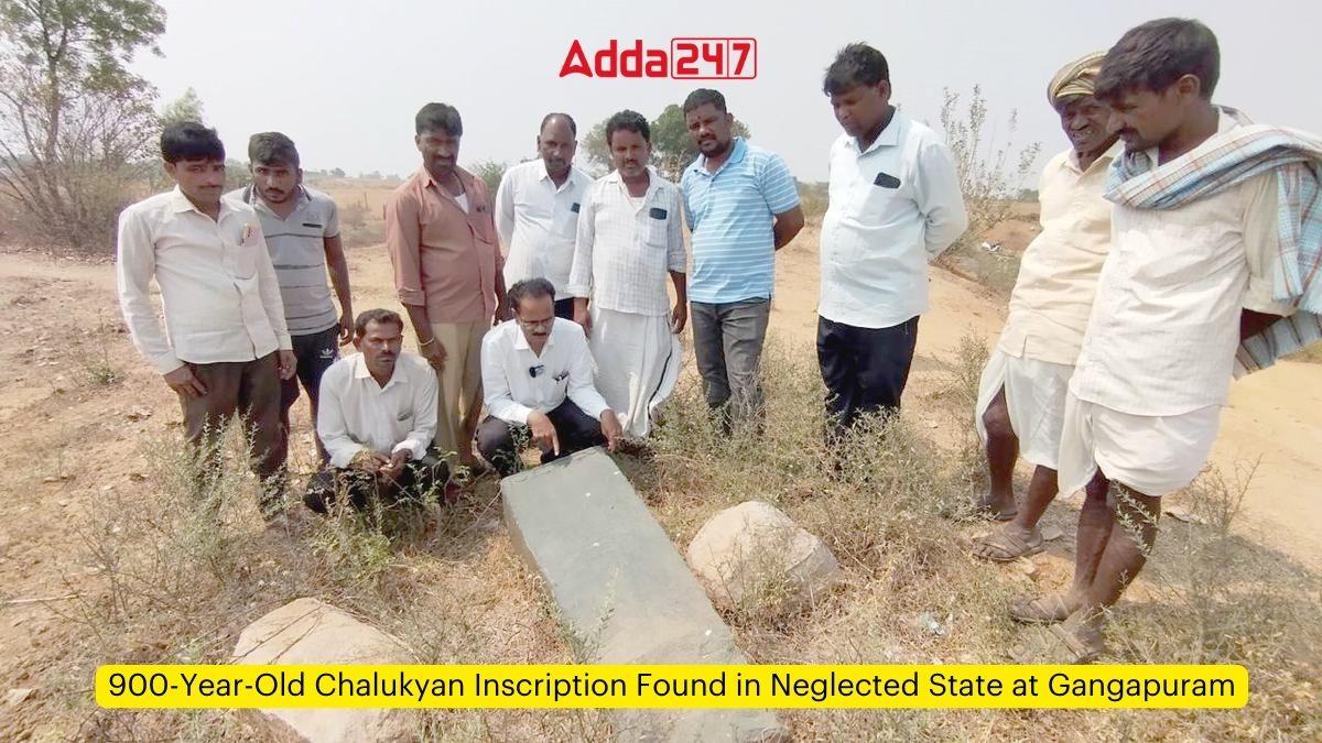 900-Year-Old Chalukyan Inscription Found in Neglected State at Gangapuram
