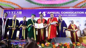 Ram Charan Honored with Honorary Doctorate in Literature from Vels University