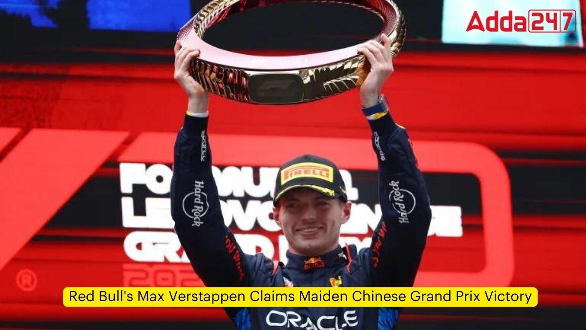 Red Bull's Max Verstappen Claims Maiden Chinese Grand Prix Victory