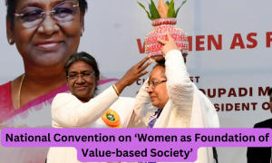 राष्ट्रपति ने 'मूल्य-निष्ठ समाज की नींव- महिलाएं' विषयवस्तु पर राष्ट्रीय सम्मेलन का उद्घाटन किया |_3.1