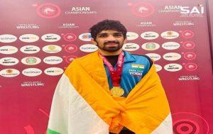 एशियाई कुश्ती चैंपियनशिप 2023: अमन सहरावत ने भारत के लिए पहला स्वर्ण पदक जीता |_3.1