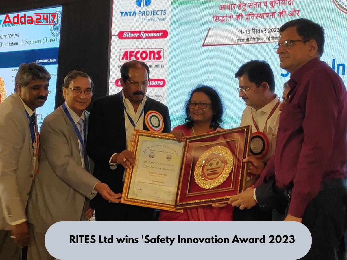 RITES लिमिटेड ने जीता 'सेफ्टी इनोवेशन अवार्ड 2023' |_40.1