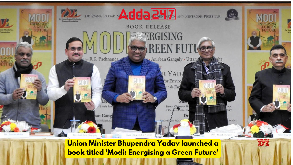 केंद्रीय मंत्री भूपेन्द्र यादव ने 'मोदी: एनर्जाइज़िंग ए ग्रीन फ्यूचर' नामक पुस्तक का विमोचन किया |_20.1