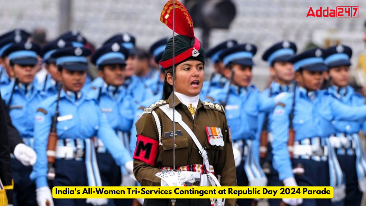गणतंत्र दिवस 2024 परेड में भारत की सभी महिला त्रि-सेवाओं का दल |_20.1