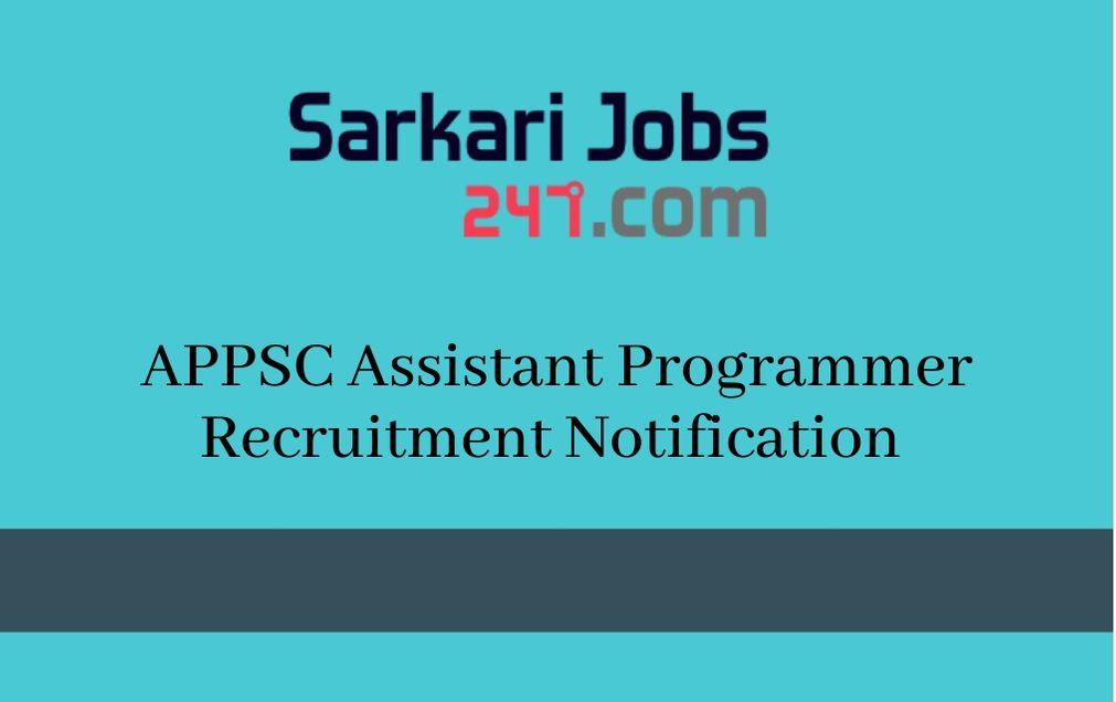 APPSC Assistant Programmer Notification 2020 Out: Apply Here_30.1