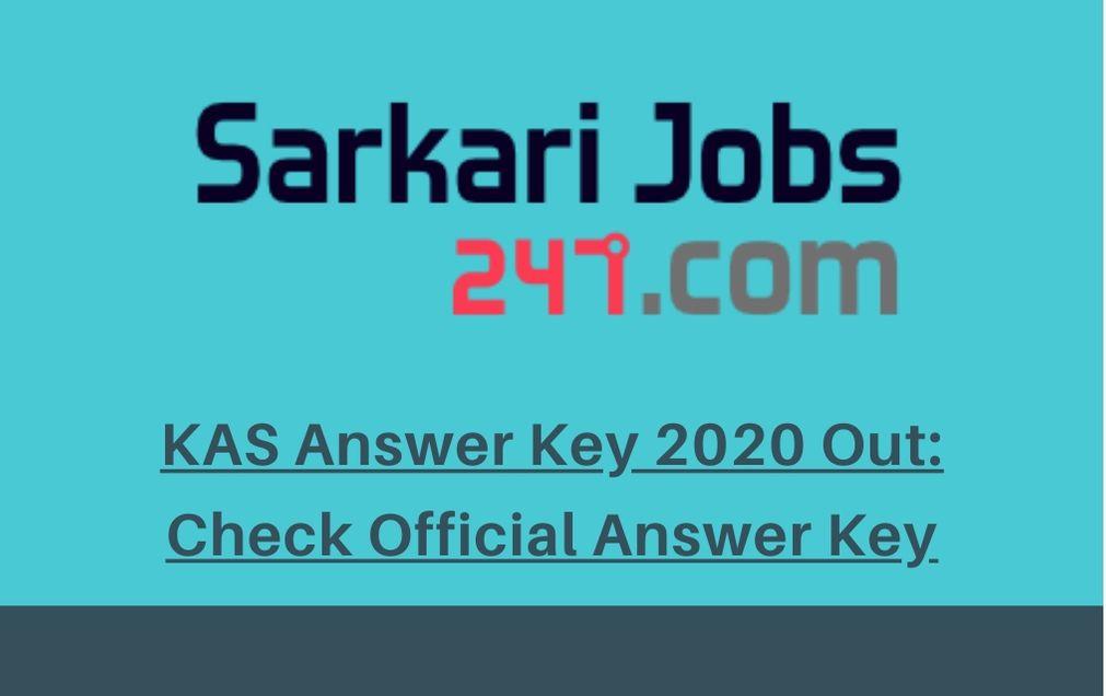 KAS Answer Key 2020 Out: Check KAS Official Answer Key_30.1