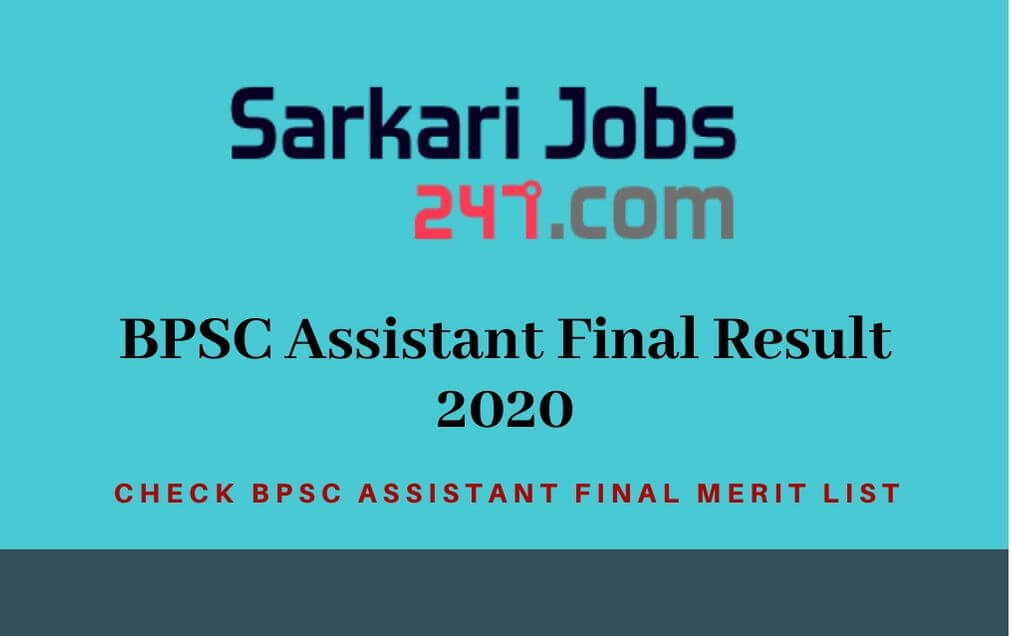 BPSC Assistant Final Result 2020 Out: Check BPSC Merit List_30.1
