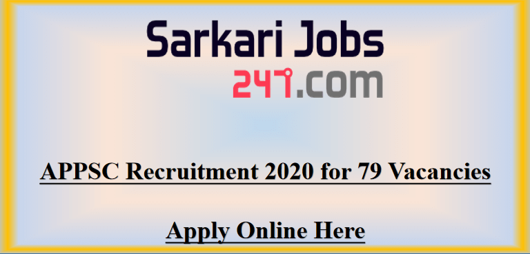 APPSC Recruitment 2020 Notification for 79 Vacancies Out: Apply Online_30.1