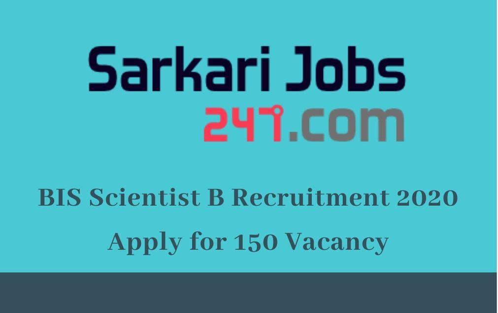 BIS Scientist B Recruitment 2020: Apply Online For 150 Vacancy_30.1