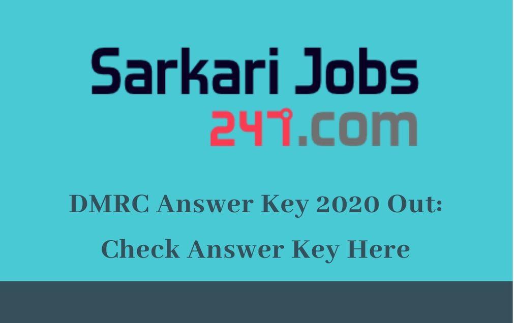 DMRC CRA Answer Key 2020 Out: Check Answer Key For Executive, Non-Executive_30.1
