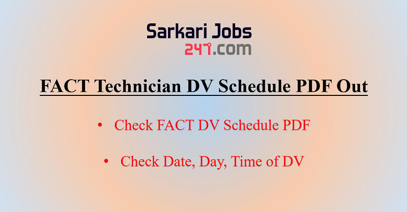 FACT Technician DV Schedule 2020 Out: Check DV Schedule_20.1