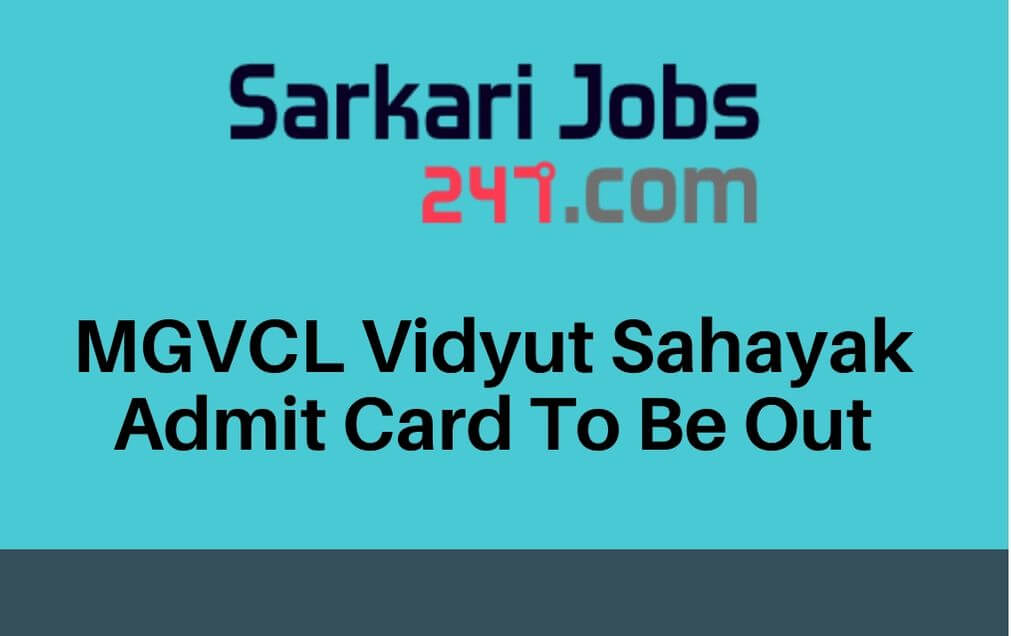 MGVCL Admit Card 2020 To Be Out For Vidyut Sahayak @mgvcl.com_30.1