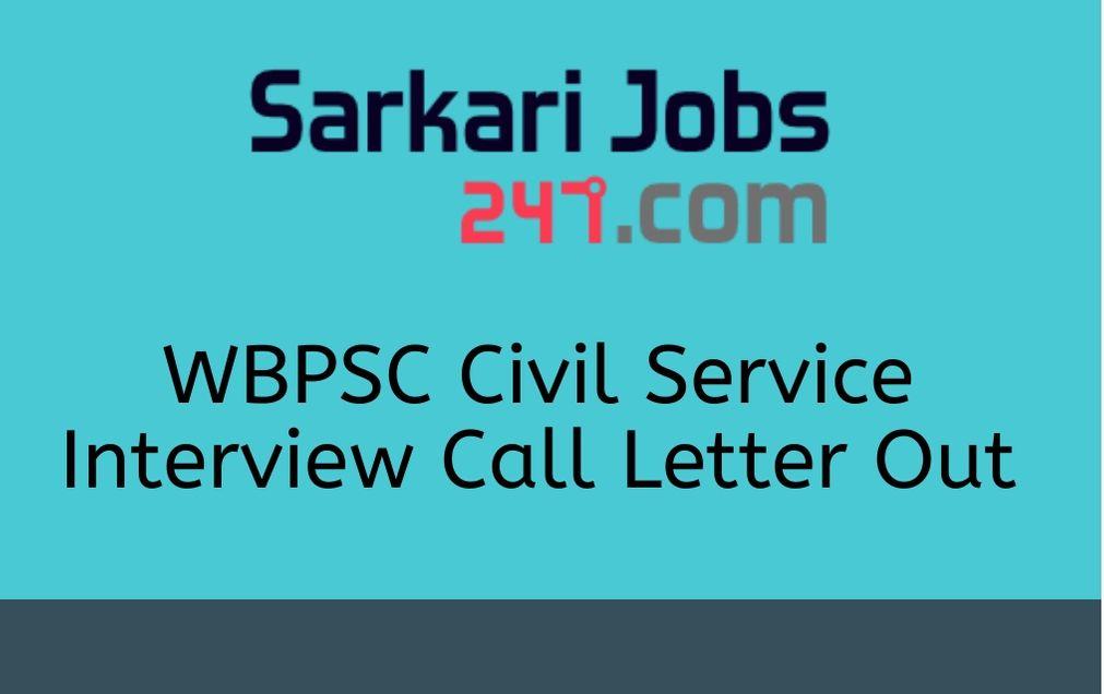 WBPSC Civil Services Interview Call Letter 2020 Out: Download 24/2017 Call letter_30.1