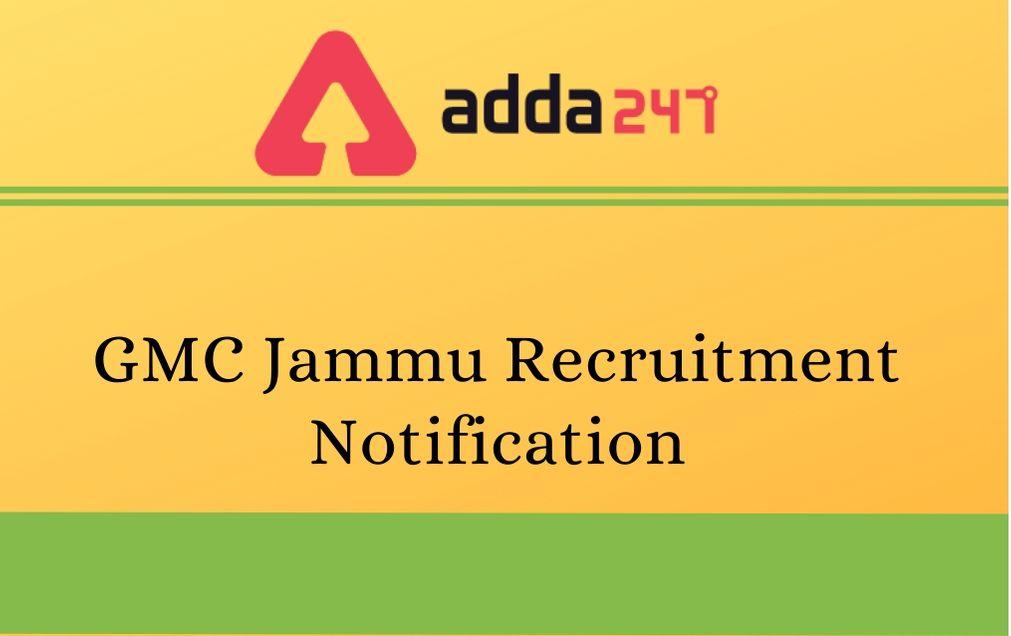 GMC Jammu Notification 2020 Out: Apply For Staff/Grade Nurse, ANM_30.1