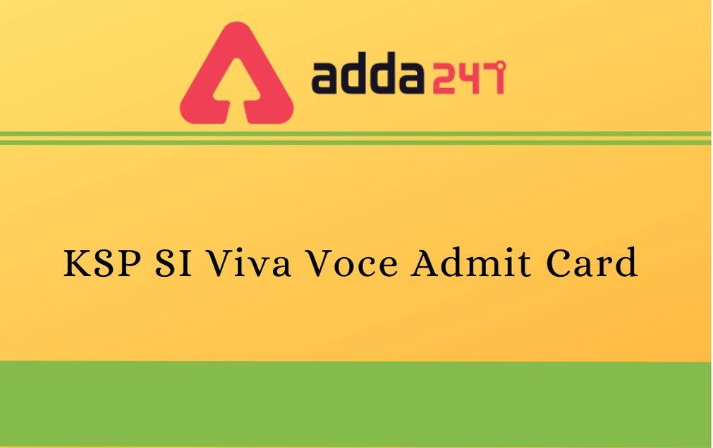 KSP SI Viva Voce Admit Card 2020 Out: Download KSP SI Interview Call Letter_30.1