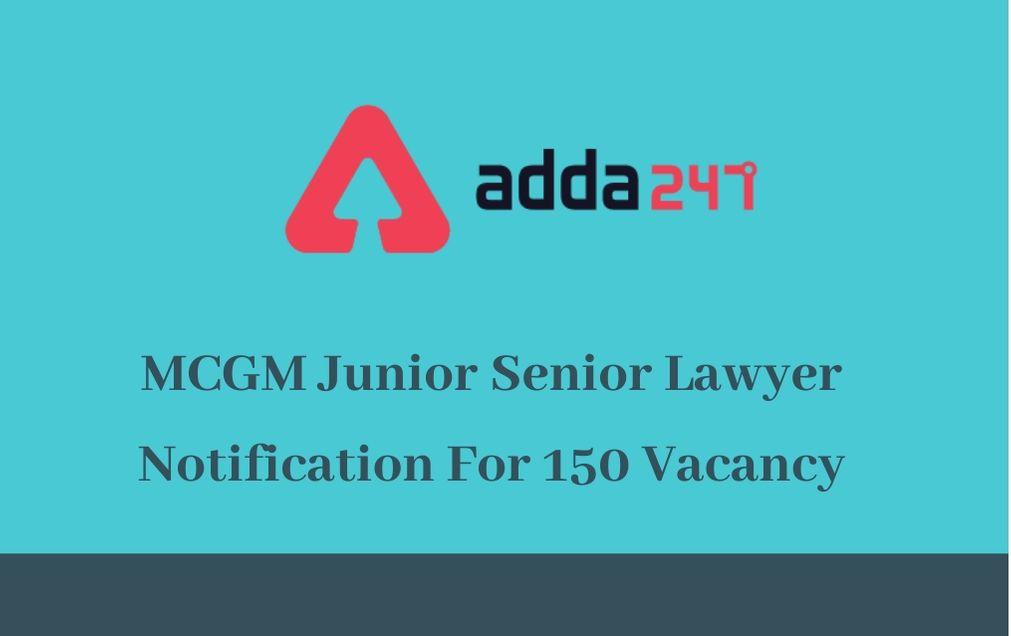 MCGM Lawyer Recruitment 2020 for 150 Vacancy: Apply Here_30.1