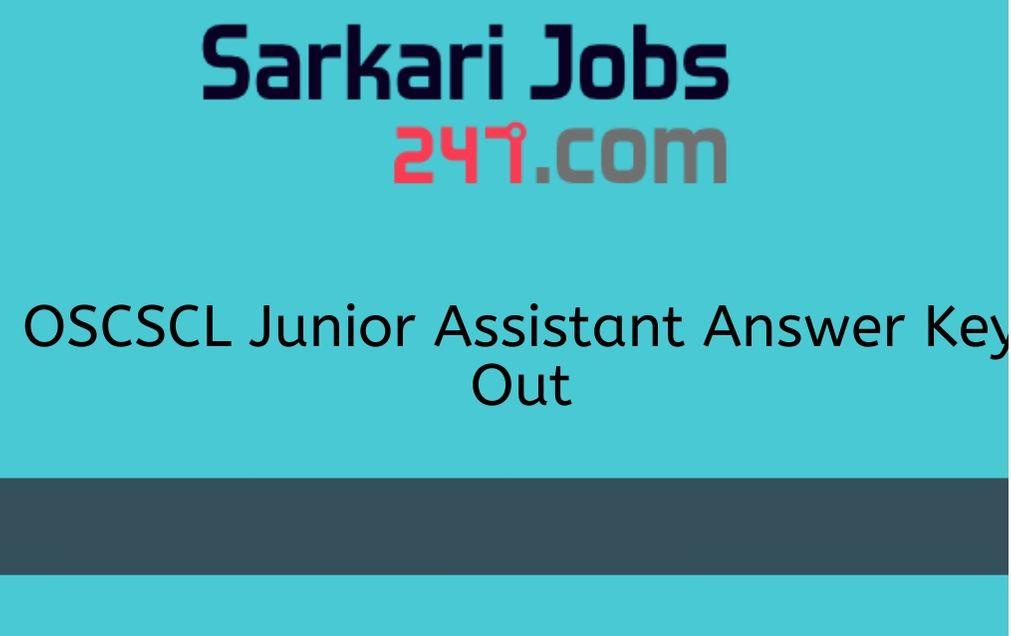 OSCSCL Junior Assistant Answer Key 2020 Out: Check CBT Answer Key_30.1