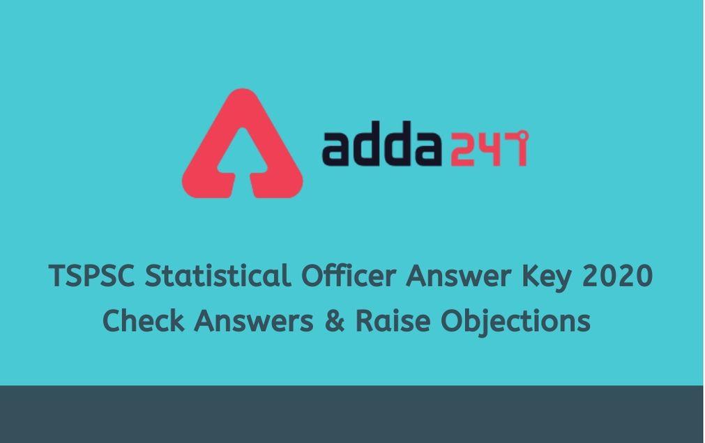 TSPSC Statistical Officer Answer Key 2020 Out: Check Answers_30.1