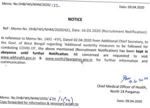 DHFWS North 24 Parganas Recruitment 2020: Application Canceled_40.1