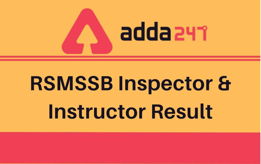RSMSSB Jr Instructor Revised Result 2020 Out: Check Result PDF, Cut Off_30.1