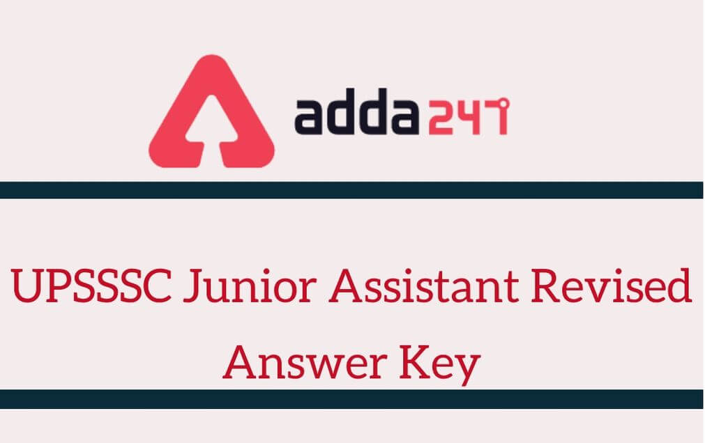 UPSSSC Junior Assistant Revised Answer Key 2020 Out: Revised Answer Key_30.1