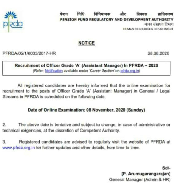 PFRDA Assistant Manager Admit Card 2020: Check Grade A Officer Exam Date_40.1