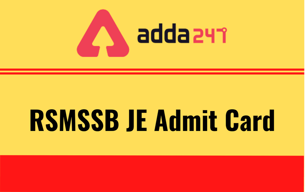 RSMSSB Junior Engineer Admit Card 2020 Out: Download RSMSSB JE Admit Card_30.1