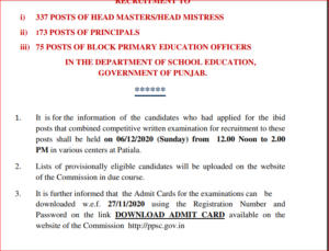 PPSC Recruitment 2020: Punjab PSC Notification Out For Head Masters, Principal, & BPEO_40.1