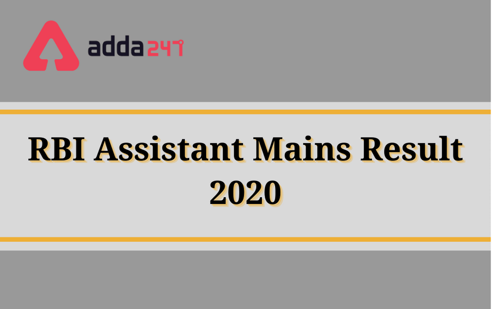 RBI Assistant Mains Result 2020 Out: Download Result PDF_30.1
