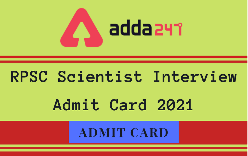 RPSC Scientist Interview Admit Card 2021 Out: Download Scientist Officer Admit Card_30.1