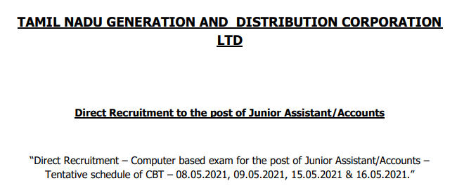 TNEB Junior Assistant Exam Date 2021 Out: Check Exam Dates, Pattern_40.1