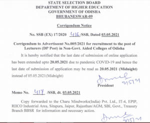 SSB Odisha Lecturer Recruitment 2021: Apply Online Extended For 972 Lecturer Posts_40.1