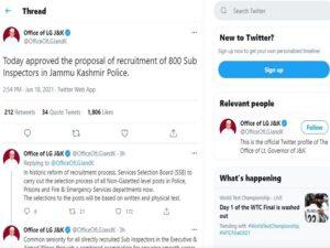 JK Police SI Recruitment 2021: Notification For 800 Sub Inspector Posts_40.1