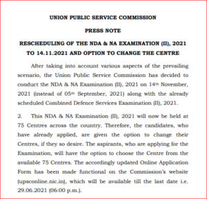 UPSC NDA 2: Exam Date Revised, Option To Change Exam Center_40.1