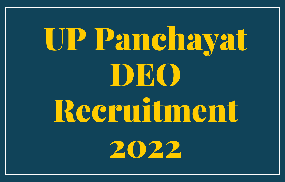 UP Panchayat DEO Recruitment 2022 for 2723 Sahayak Vacancies_30.1