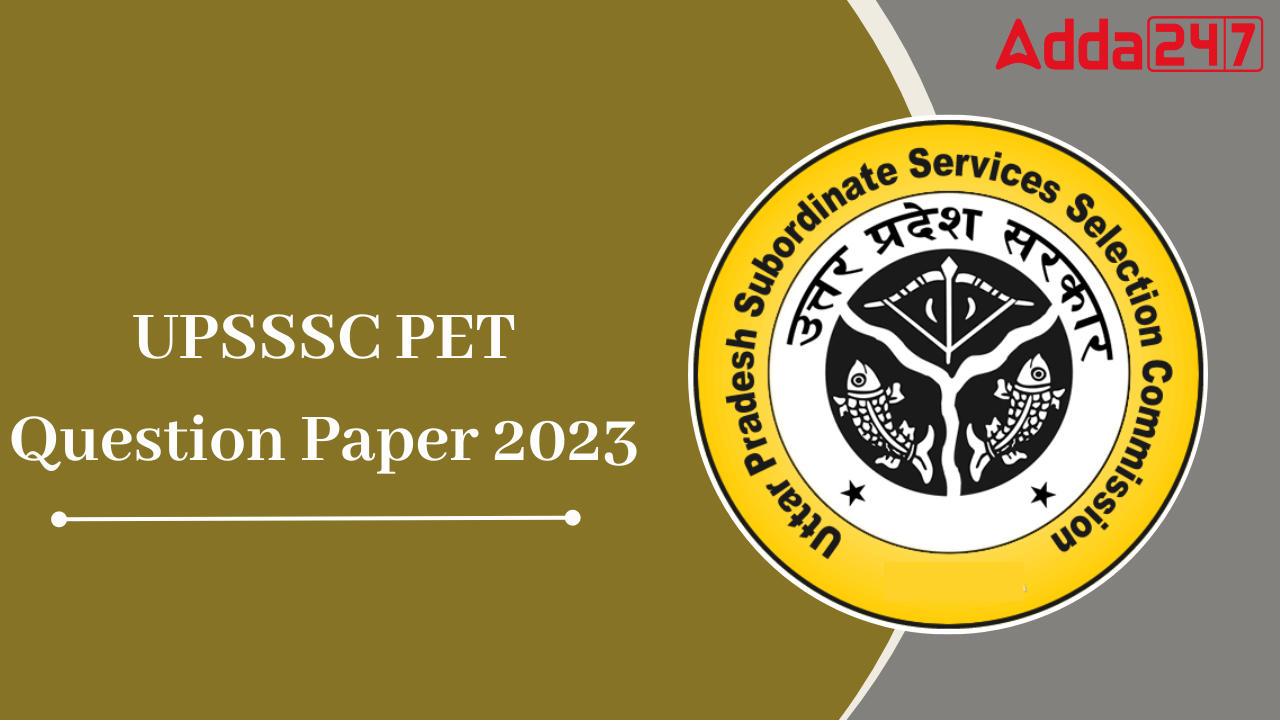 UPSSSC PET Question Paper 2023