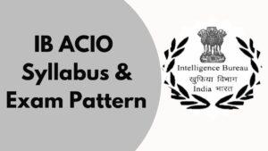 IB ACIO Syllabus