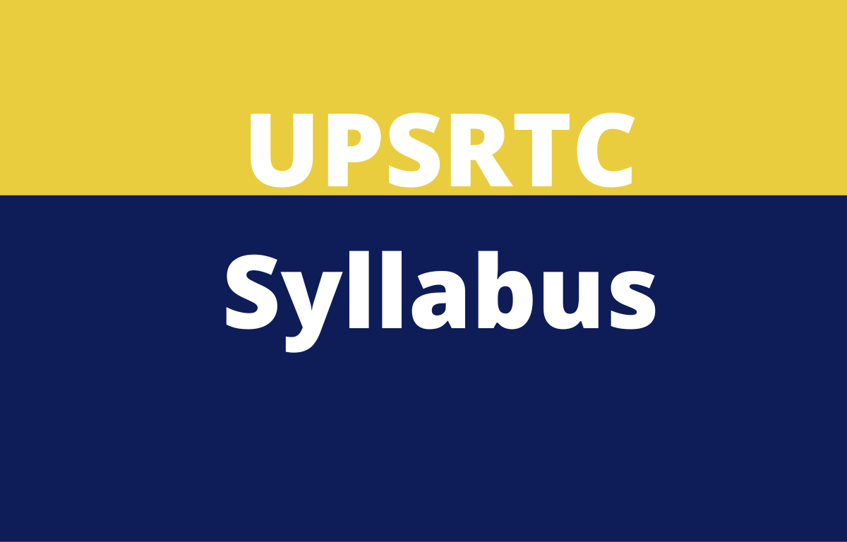 UPSRTC Syllabus