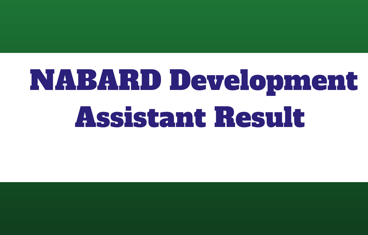 NABARD Development Assistant Result