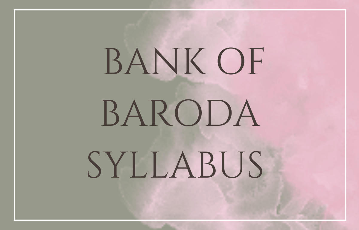 Bank of Baroda Syllabus