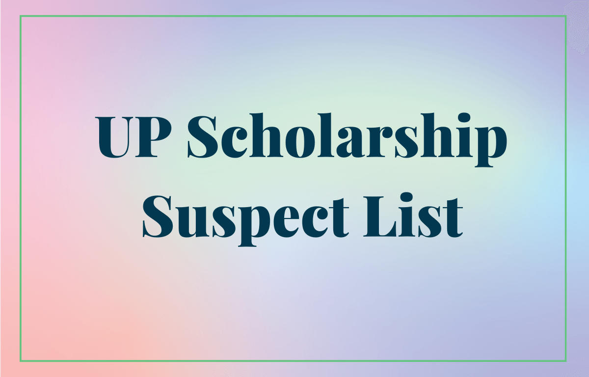 UP Scholarship Suspect List