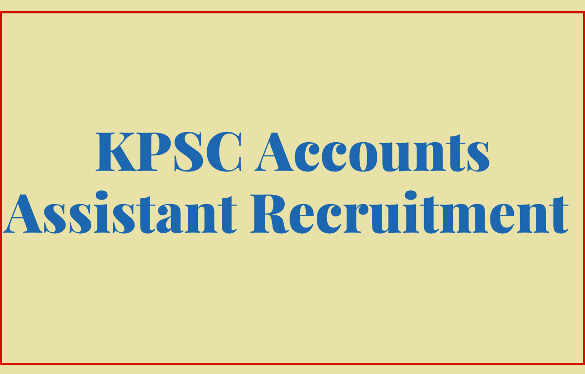 KPSC Accounts Assistant Recruitment (1)