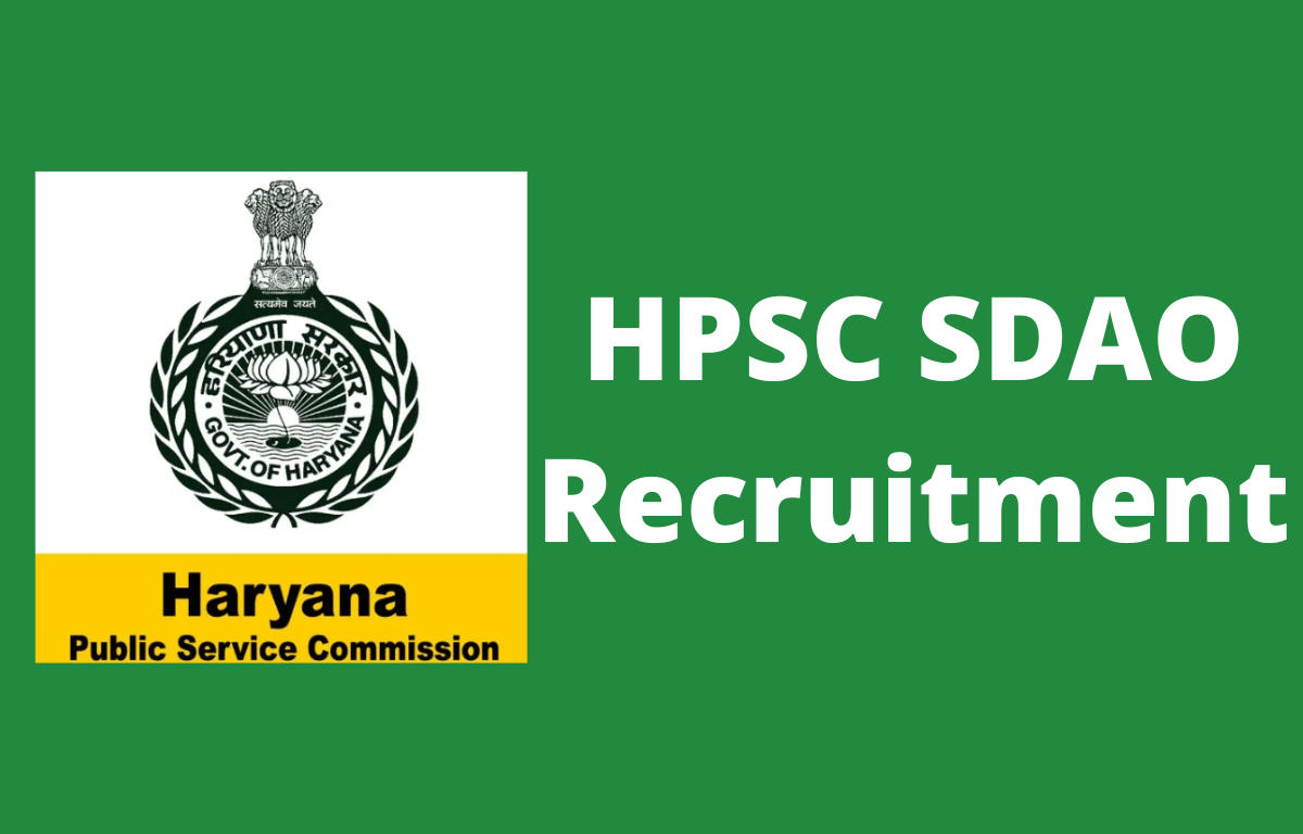 HPSC SDAO Recruitment