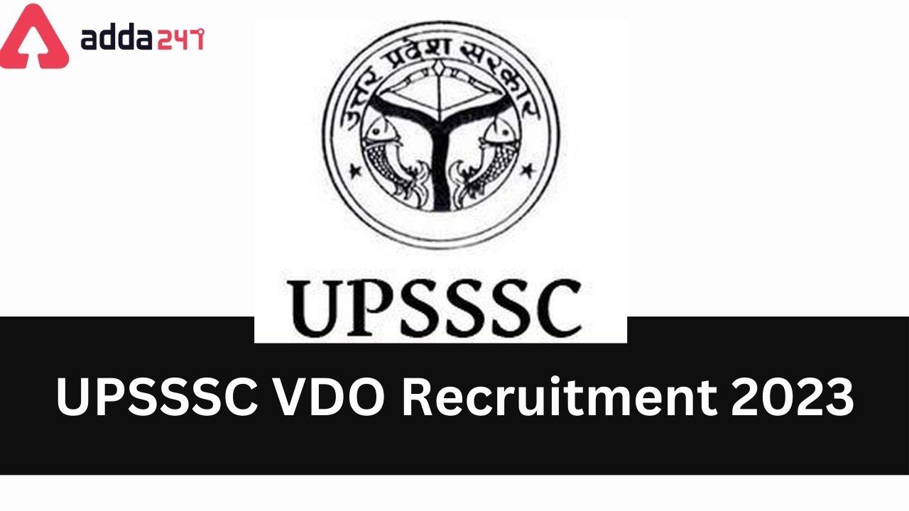 UPSSSC VDO Recruitment 2023