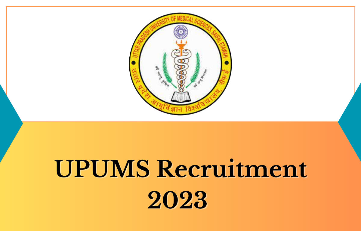 UPUMS Nursing Officer Recruitment 2023